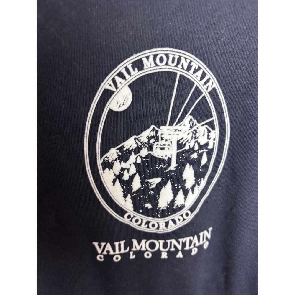 Abercrombie & Fitch Long-Sleeve Ski Graphic Tee Men's Soft T-Shirt Navy NEW Med - Picture 3 of 10